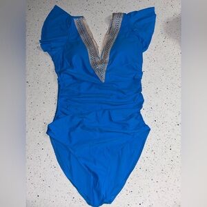 Royal Blue One Piece Swimsuit New